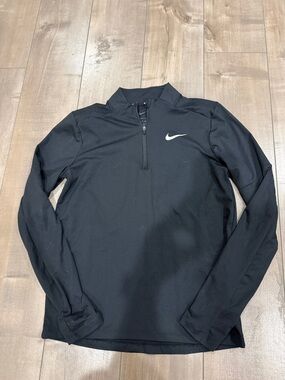 Nike Dri-Fit Black Long-Sleeve Quarter-Zip Performance Top